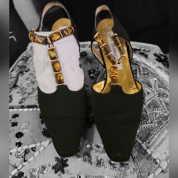 Via Spiga Vintage Made in Italy  Sling Back Pump Like New Rare 90's Sz 8.5 - Picture 5 of 7
